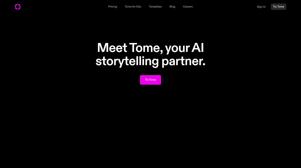Tome(圖1) Tome---The-AI-powered-storytelling-format---beta.tome.app.png