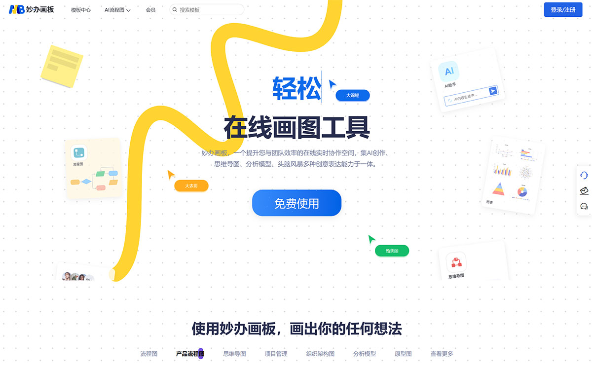 妙辦畫板(圖1) 妙辦畫板-免費在線畫圖軟件工具,專業繪圖軟件、做圖工具、示意圖工具---imiaoban.jpg