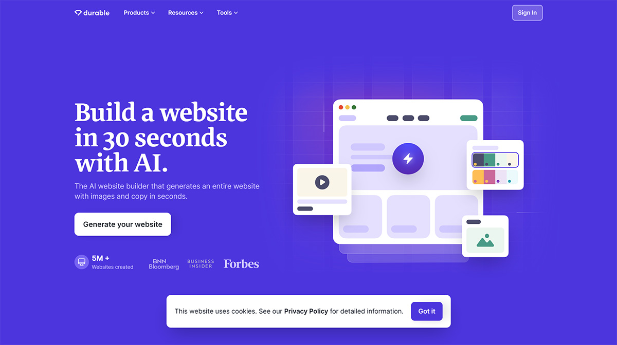 Durable AI(圖1) Durable-AI-Website-Builder-and-Small-Business-Software---durable.jpg