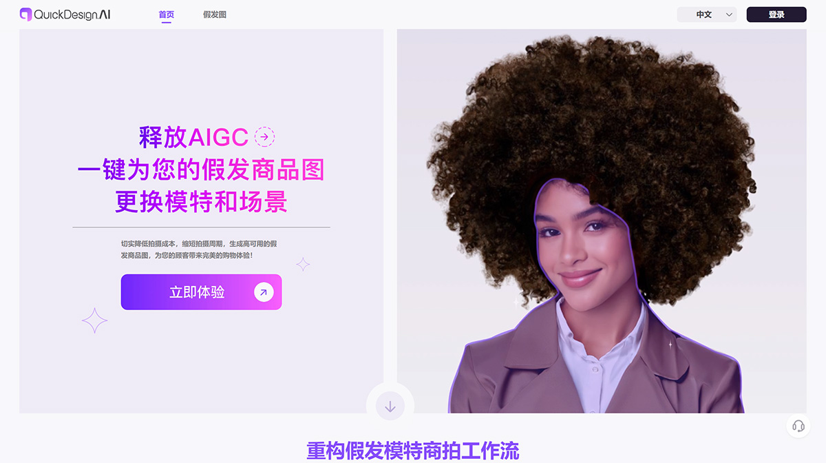 QuickDesign AI(圖1) QuickDesign-AI---Generate-wig-model-image-with-one-click_---www.quickdesign.jpg