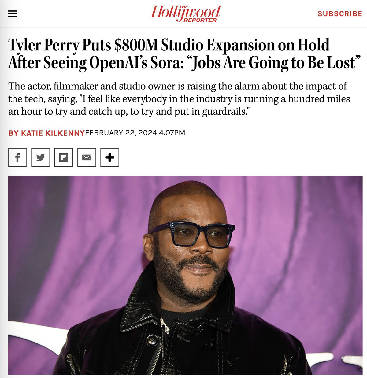 Sora后,泰勒·佩里停止耗資8億美元的工作室擴建計劃(圖1) 泰勒·佩里