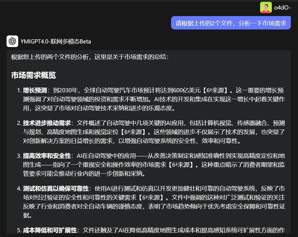 Ymi.Ai更新速遞:聯(lián)網(wǎng)多模態(tài) 可上傳、分析文檔,識(shí)別圖片內(nèi)容等(圖4) Ymi.Ai更新