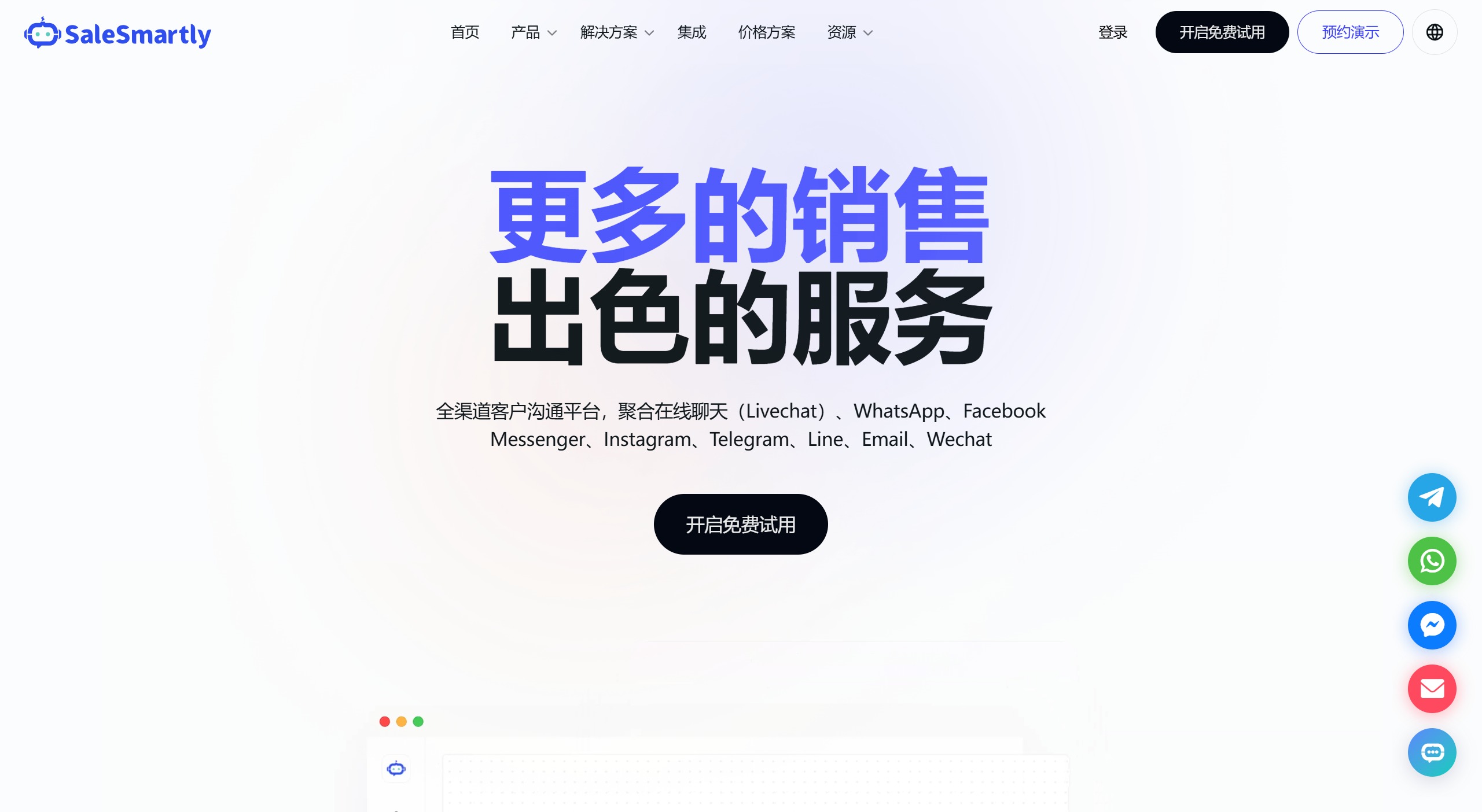 SaleSmartly功能特征: SaleSmartly功能特征: